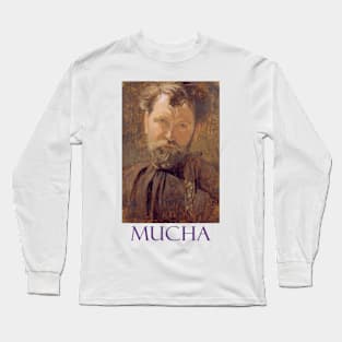 Self-Portrait by Alphonse Mucha Long Sleeve T-Shirt